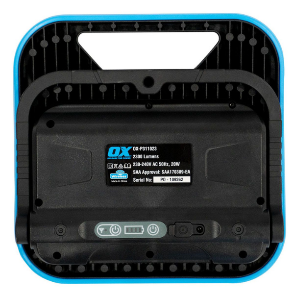 OX PRO 2300 LUMEN LED WORK LIGHT WITH INBUILT WIRELESS SPEAKERS – RECHARGEABLE